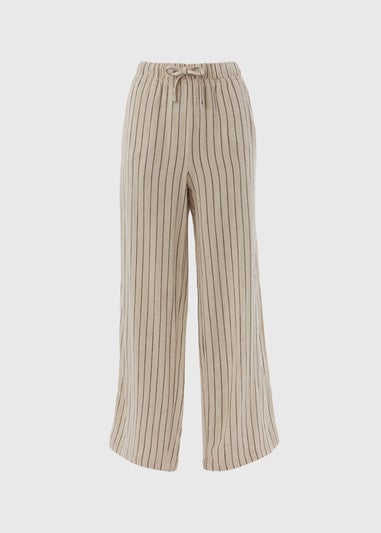 Stone Stripe Wide Leg Trousers