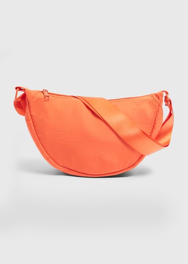 Orange Nylon Moon Bag