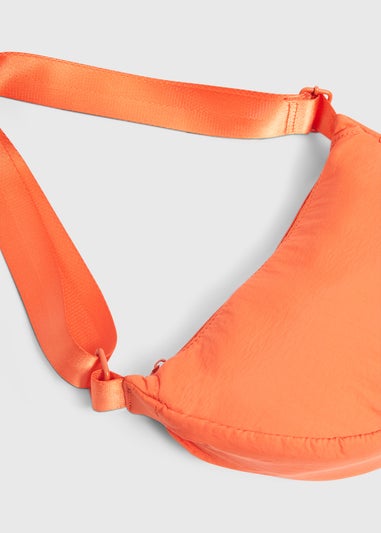 Orange Nylon Moon Bag