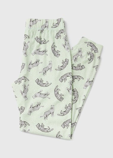 Sage Animal Print Pyjama Trousers
