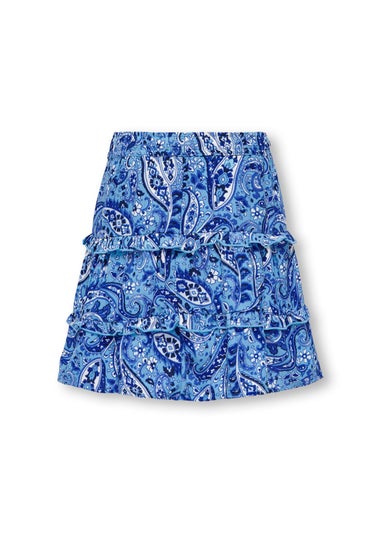 ONLY Girls Blue Paisley Skirt (6-14yrs)