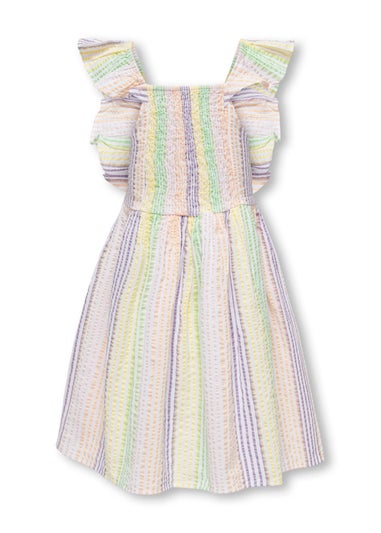 ONLY Girls Cream Striped Dress (6-13yrs)