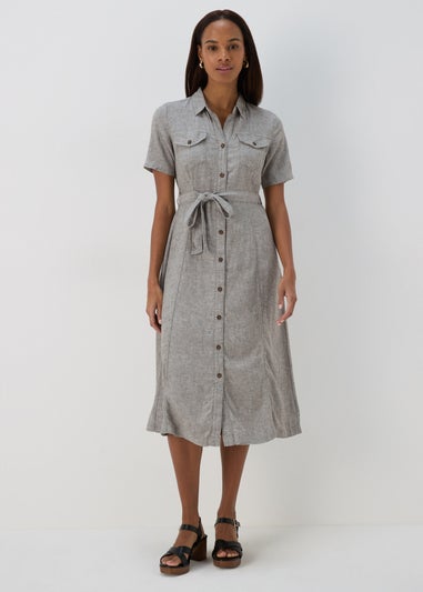 Sage Midi Shirt Dress