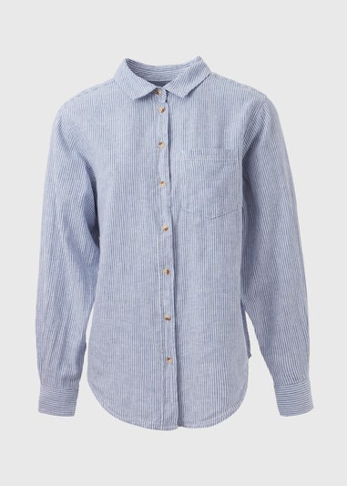 Blue Stripe Linen Shirt