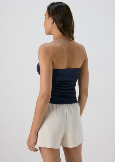 Navy Textured Boobtube