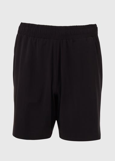 Souluxe Black Plain Regular Shorts