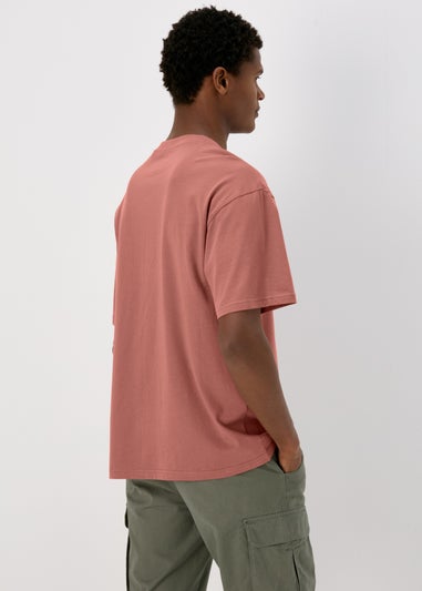 Dutsy Pink Burlwood Oversized T-Shirt
