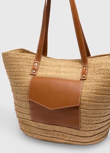 Natural Raffia Tote Bag