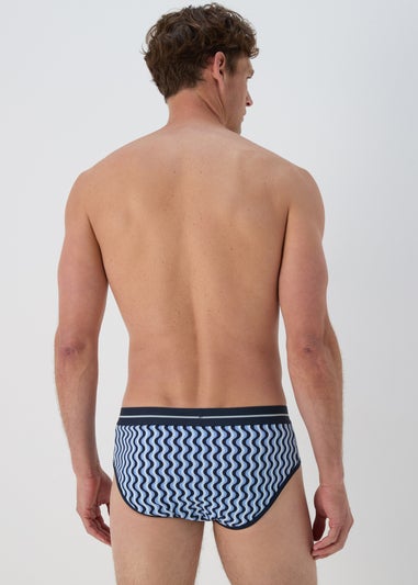 4 Pack Blue Squiggle Briefs