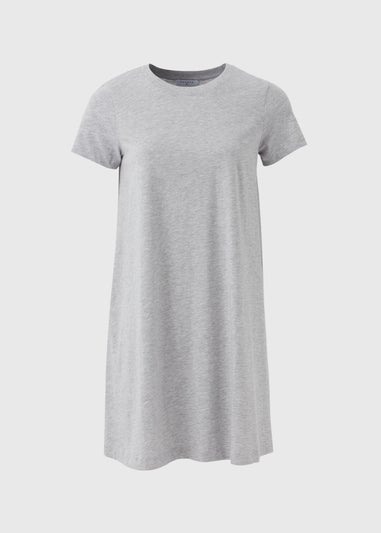 Grey Jersey Mini T-Shirt Dress