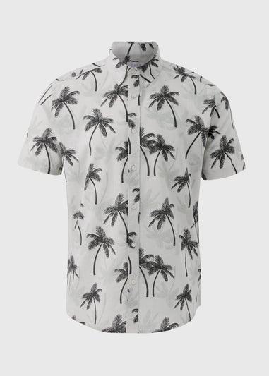 White Palm Print Shirt