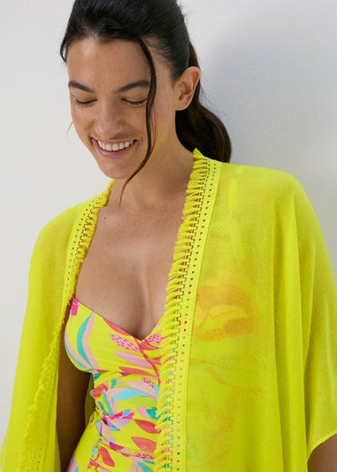 Lime Tassel Kimono