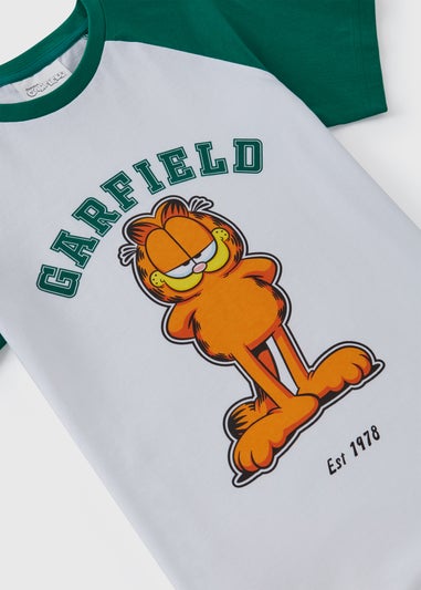 Garfield Kids White & Green T-Shirt (5-12yrs)