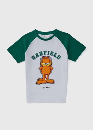 Garfield Kids White & Green T-Shirt (5-12yrs)