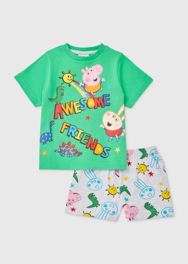 Peppa Pig Kids Green Awesome Friends Pyjama Set (1-6yrs)