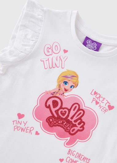 Girls White Polly Pocket T-Shirt (1-7yrs)