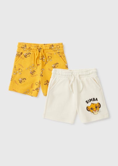 Disney Kids Oatmeal 2 Pack Simba Sweat Shorts (1-7yrs)