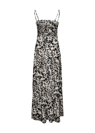 JDY Black & White Print Smock Maxi Dress