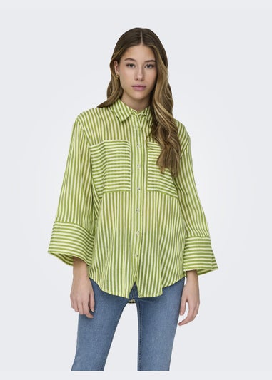 JDY Green Martina Stripped Shirt