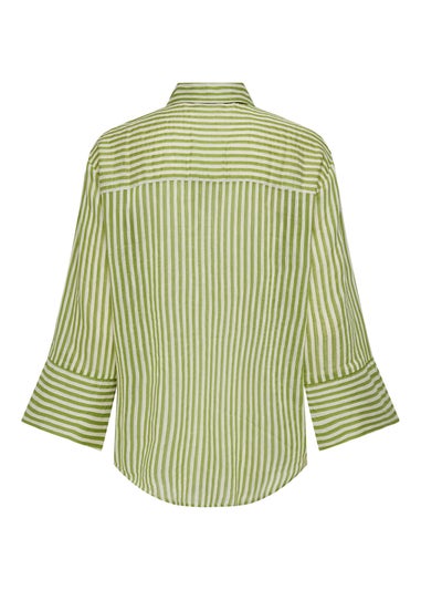 JDY Green Martina Stripped Shirt