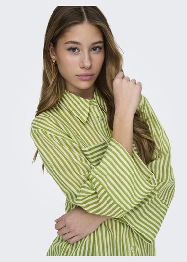 JDY Green Martina Stripped Shirt