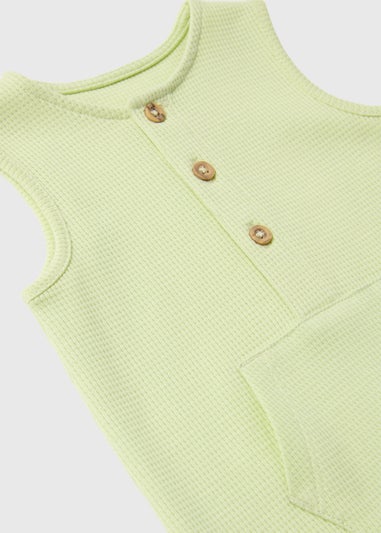 Baby Lime Waffle Romper (Newborn-18mths)