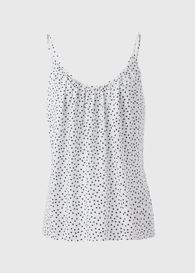 White Polka Dot Cami Top