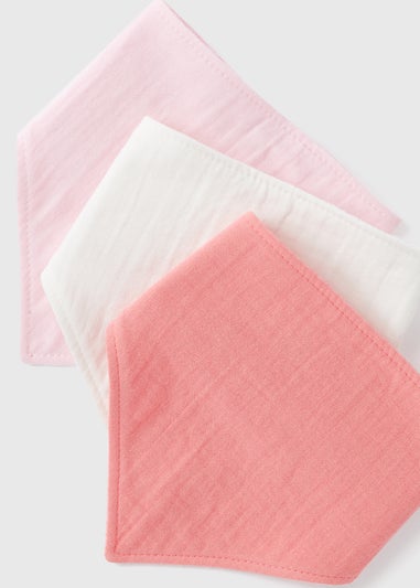 3 Pack Baby Pink Bibs