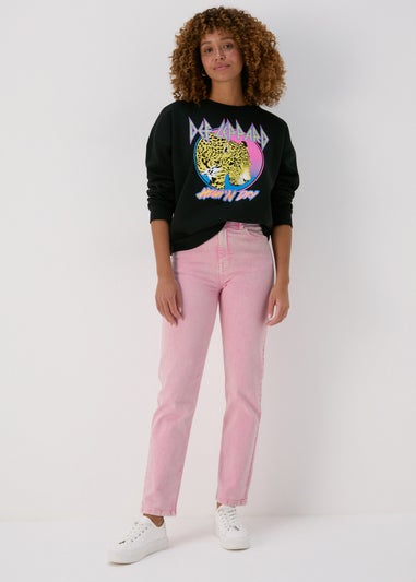 Pink Straight Fit Jeans