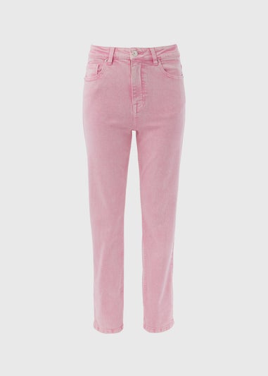 Pink Straight Fit Jeans