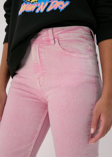 Pink Straight Fit Jeans