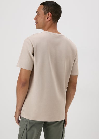 Beige Ribbed T-Shirt