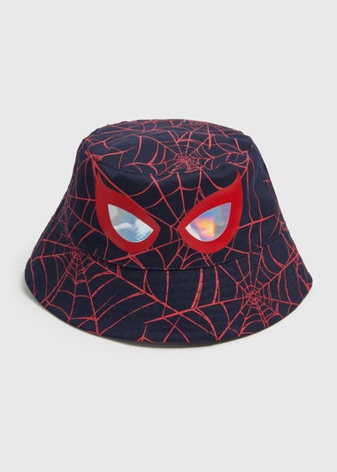 Marvel Boys Black Spiderman Bucket Hat (3-10yrs)