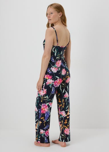 Navy Floral Cami Top & Trousers