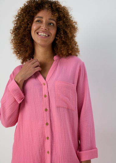 Pink Double Cloth Shirt