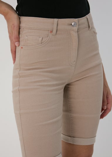 Brown Knee Length Shorts