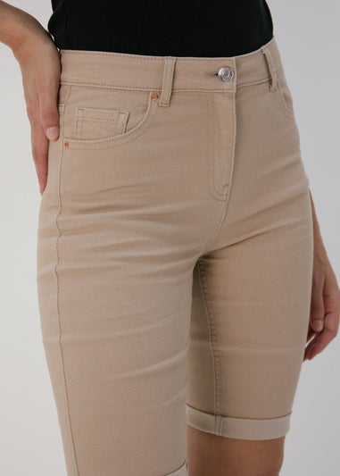 Brown Knee Length Shorts