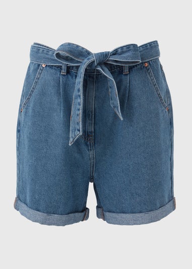 Mid Wash Denim Shorts