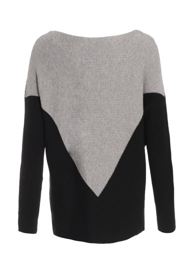 Quiz Black Knitted Embellished Jumper