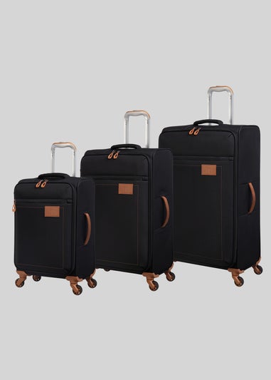 IT Luggage Soft Black Suitcase