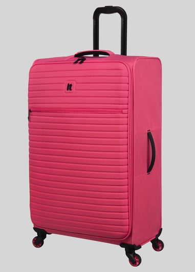 IT Luggage Pink Soft Shell Suitcase