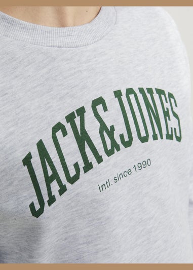 Jack & Jones Boys White Crew Neck Sweatshirt (8-16yrs)