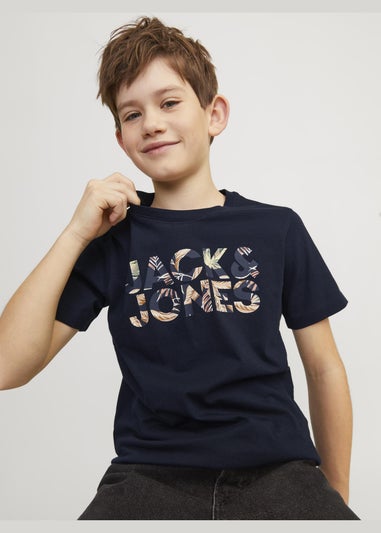 Jack & Jones Navy Slogan T-Shirt (6-16yrs)