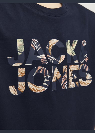 Jack & Jones Navy Slogan T-Shirt (6-16yrs)