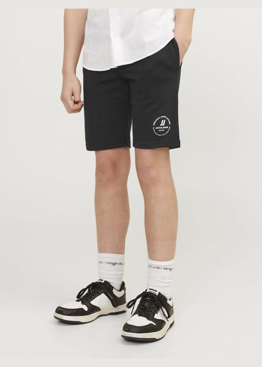 Jack & Jones Kids Black Sweat Shorts (8-16yrs)