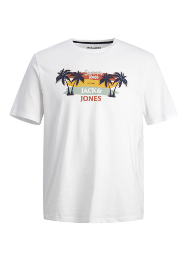 Jack & Jones Boys White Summer Vibes Crew Neck T-Shirt (6-16yrs)