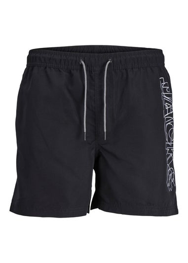 Jack and Jones Boys Black Logo Swim Shorts (8-16yrs)