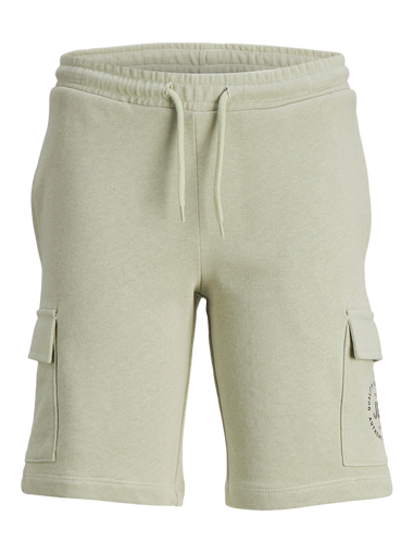 Jack & Jones Boys Green Cargo Sweat Shorts (8-16yrs)