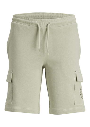 Jack & Jones Boys Green Cargo Sweat Shorts (8-16yrs)