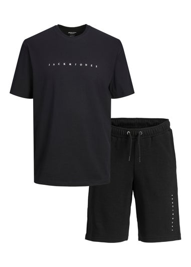 Jack & Jones Boys Black T-Shirt & Shorts Set (8-16yrs)